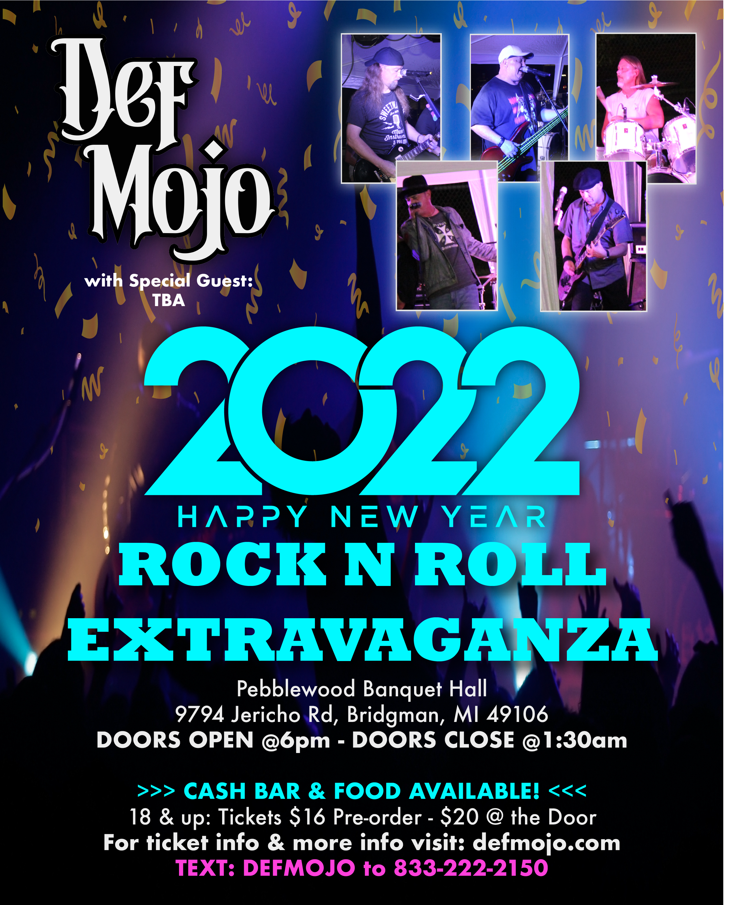 DEF MOJO NEW YEARS EVE EVENT - NO REFUNDS